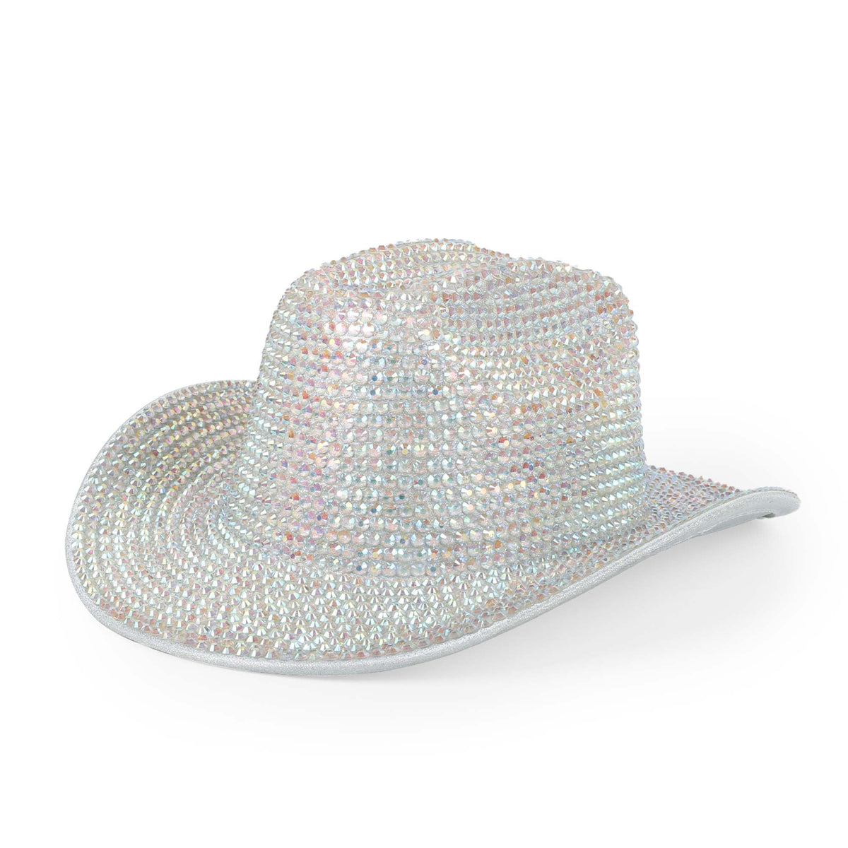 YIWU EVERGROWING CAP LIMITED Costume Accessories White Rhinestone Cowgirl Hat for Adults 810120716565