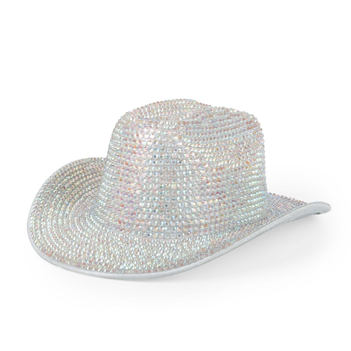 YIWU EVERGROWING CAP LIMITED Costume Accessories White Rhinestone Cowgirl Hat for Adults 810120716565