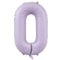 YIWU HT BALLOON CO LTD Balloons Lilac Purple Number 0 Supershape Foil Balloon, 40 Inches, 1 Count 810120718897