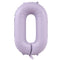 YIWU HT BALLOON CO LTD Balloons Lilac Purple Number 0 Supershape Foil Balloon, 40 Inches, 1 Count 810120718897