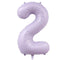 YIWU HT BALLOON CO LTD Balloons Lilac Purple Number 2 Supershape Foil Balloon, 40 Inches, 1 Count 810120718910