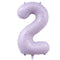 YIWU HT BALLOON CO LTD Balloons Lilac Purple Number 2 Supershape Foil Balloon, 40 Inches, 1 Count 810120718910