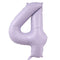 YIWU HT BALLOON CO LTD Balloons Lilac Purple Number 4 Supershape Foil Balloon, 40 Inches, 1 Count 810120718934