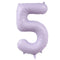 YIWU HT BALLOON CO LTD Balloons Lilac Purple Number 5 Supershape Foil Balloon, 40 Inches, 1 Count 810120718941