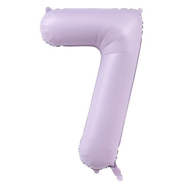 Lilac Purple Number 7 Supershape Foil Balloon, 40 Inches