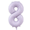 YIWU HT BALLOON CO LTD Balloons Lilac Purple Number 8 Supershape Foil Balloon, 40 Inches, 1 Count 810120718972