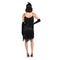 YIWU HUANGQUN CLOTHING CO. LTD Costumes 1920s Black Fringe Plus Size Dress for Adults 840482503756