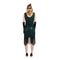 YIWU HUANGQUN CLOTHING CO. LTD Costumes 1920s Gatsby Elegant Lady Costume for Adults, Green and Black Dress