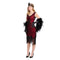 YIWU HUANGQUN CLOTHING CO. LTD Costumes 1920s Gatsby Elegant Lady Costume for Adults, Red and Black Dress