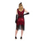 YIWU HUANGQUN CLOTHING CO. LTD Costumes 1920s Gatsby Elegant Lady Costume for Adults, Red and Black Dress