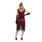 YIWU HUANGQUN CLOTHING CO. LTD Costumes 1920s Gatsby Elegant Lady Costume for Adults, Red and Black Dress