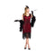 YIWU HUANGQUN CLOTHING CO. LTD Costumes 1920s Gatsby Elegant Lady Costume for Adults, Red and Black Dress