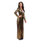 YIWU HUANGQUN CLOTHING CO. LTD Costumes Gold Disco Queen Jumpsuit for Adults