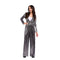 YIWU HUANGQUN CLOTHING CO. LTD Costumes Silver Disco Queen Jumpsuit for Adults