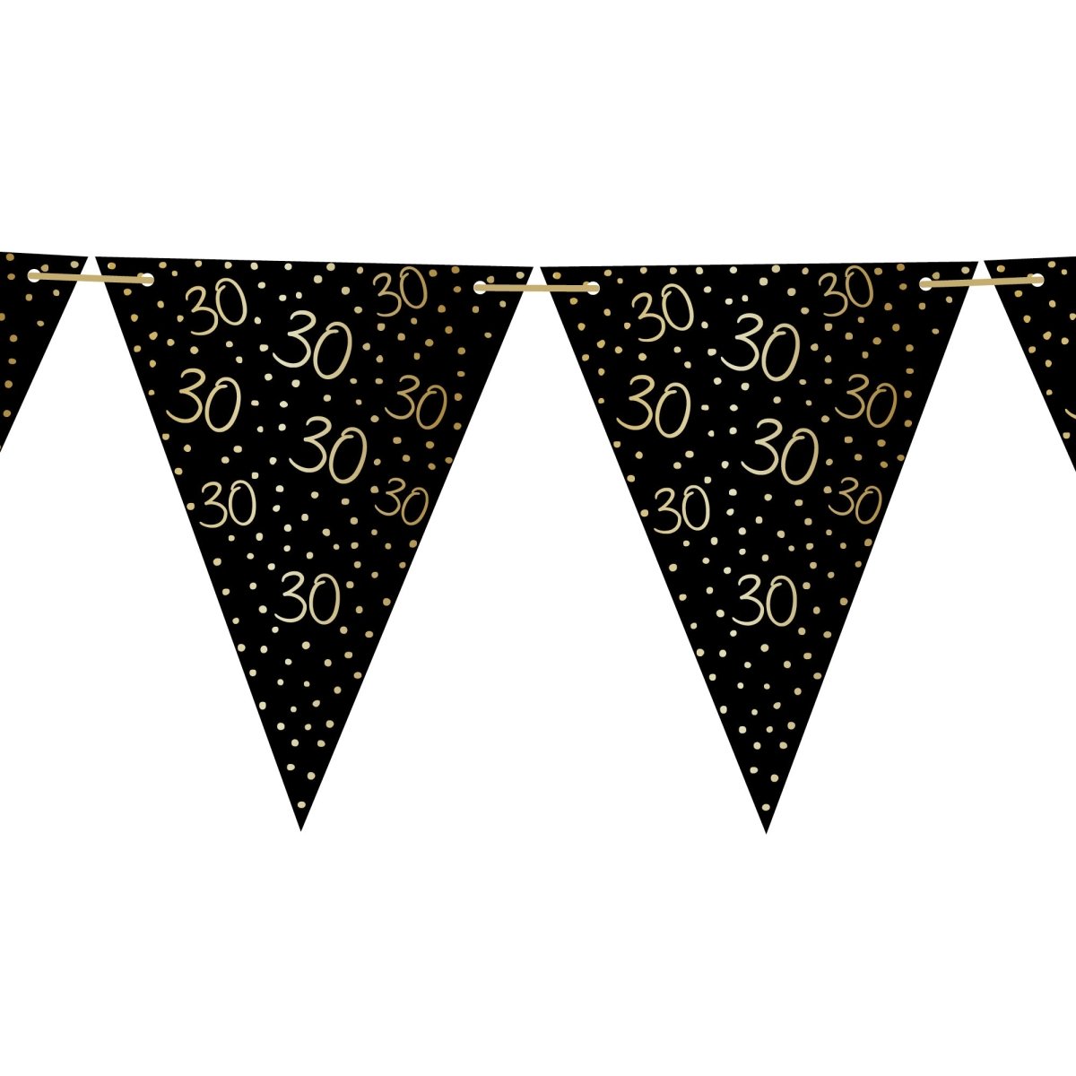 YIWU JINBO IMPORT AND EXPORT CO., LTD Age Specific Birthday Golden Celebration 30th Birthday Pennant Banner, 157 Inches, 1 Count 840482508218