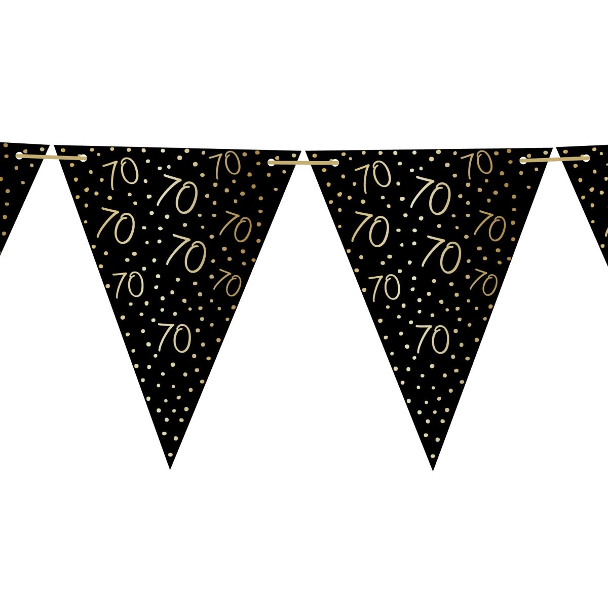 YIWU JINBO IMPORT AND EXPORT CO., LTD Age Specific Birthday Golden Celebration 70th Birthday Pennant Banner, 157 Inches, 1 Count 840482508256