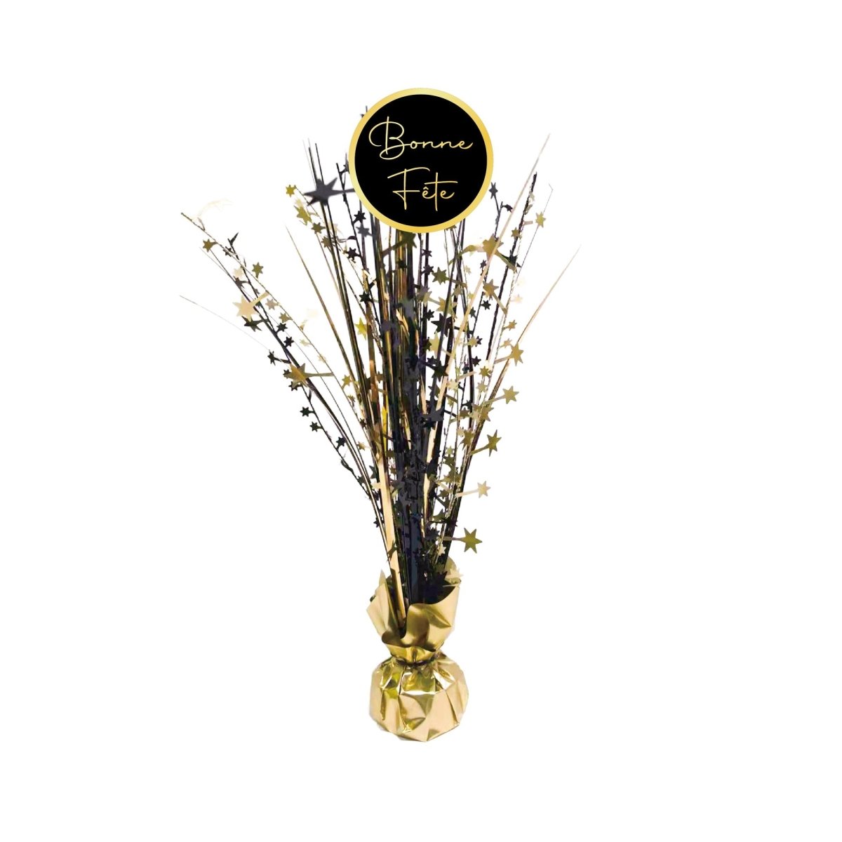YIWU JINBO IMPORT AND EXPORT CO., LTD Age Specific Birthday Golden Celebration Bonne Fête Centerpiece, 18 Inches, 1 Count 840482509284