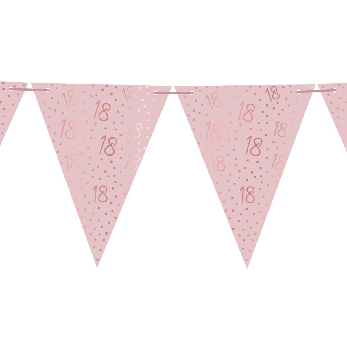YIWU JINBO IMPORT AND EXPORT CO., LTD Age Specific Birthday Rosé Celebration 18th Birthday Pennant Banner, 157 Inches, 1 Count 840482508294