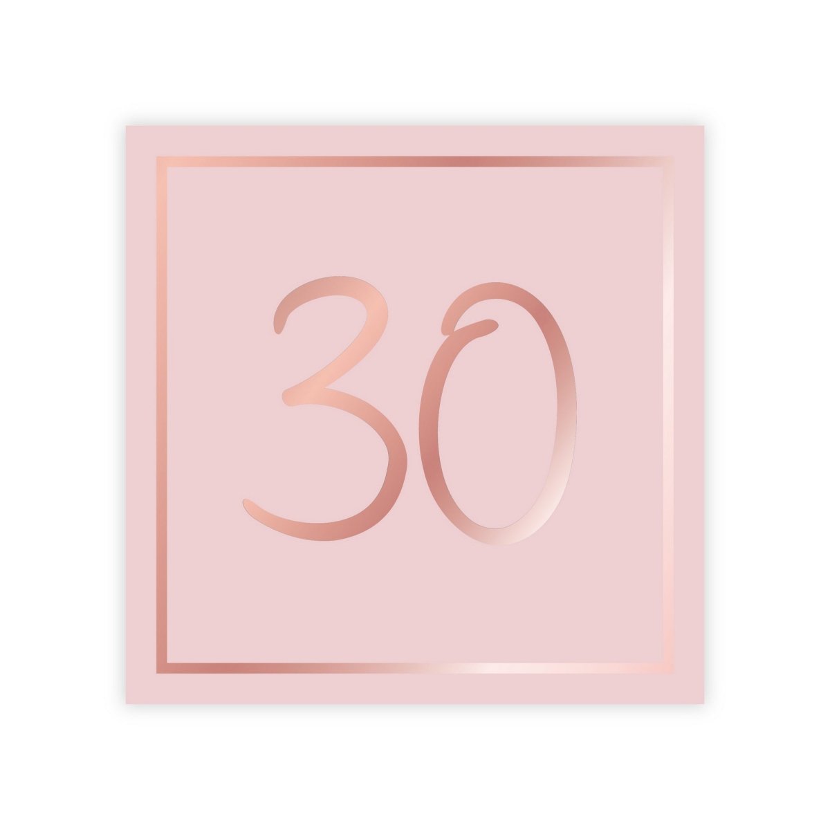 YIWU JINBO IMPORT AND EXPORT CO., LTD Age Specific Birthday Rosé Celebration 30th Birthday Large Lunch Napkins, 16 Count 840482508607