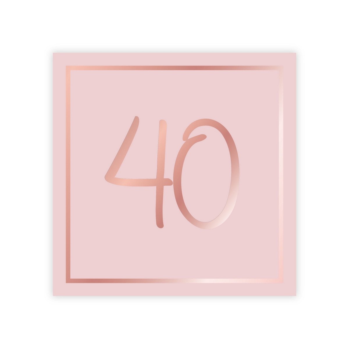 YIWU JINBO IMPORT AND EXPORT CO., LTD Age Specific Birthday Rosé Celebration 40th Birthday Large Lunch Napkins, 16 Count 840482508614