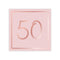 YIWU JINBO IMPORT AND EXPORT CO., LTD Age Specific Birthday Rosé Celebration 50th Birthday Large Lunch Napkins, 16 Count 840482508621