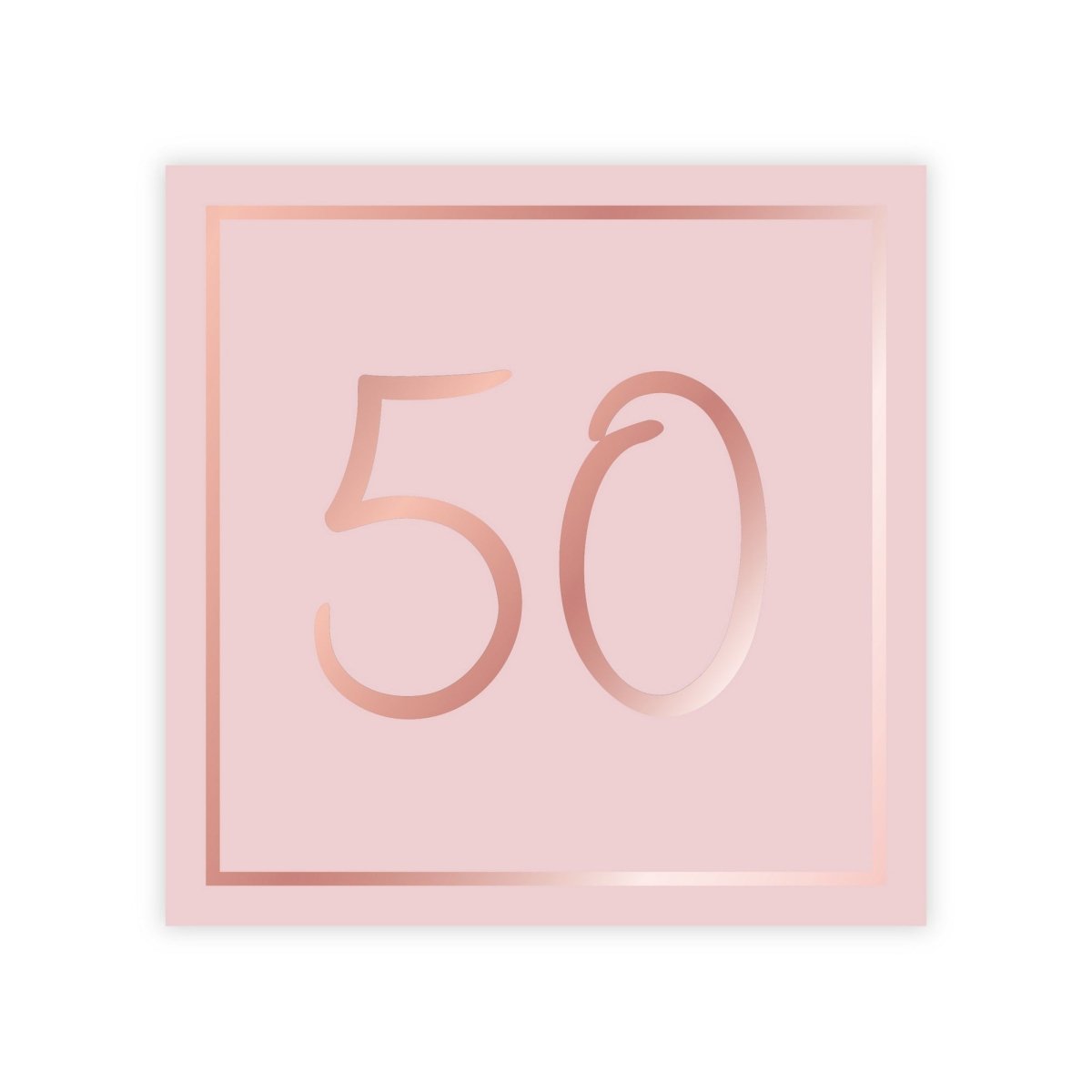 YIWU JINBO IMPORT AND EXPORT CO., LTD Age Specific Birthday Rosé Celebration 50th Birthday Large Lunch Napkins, 16 Count 840482508621