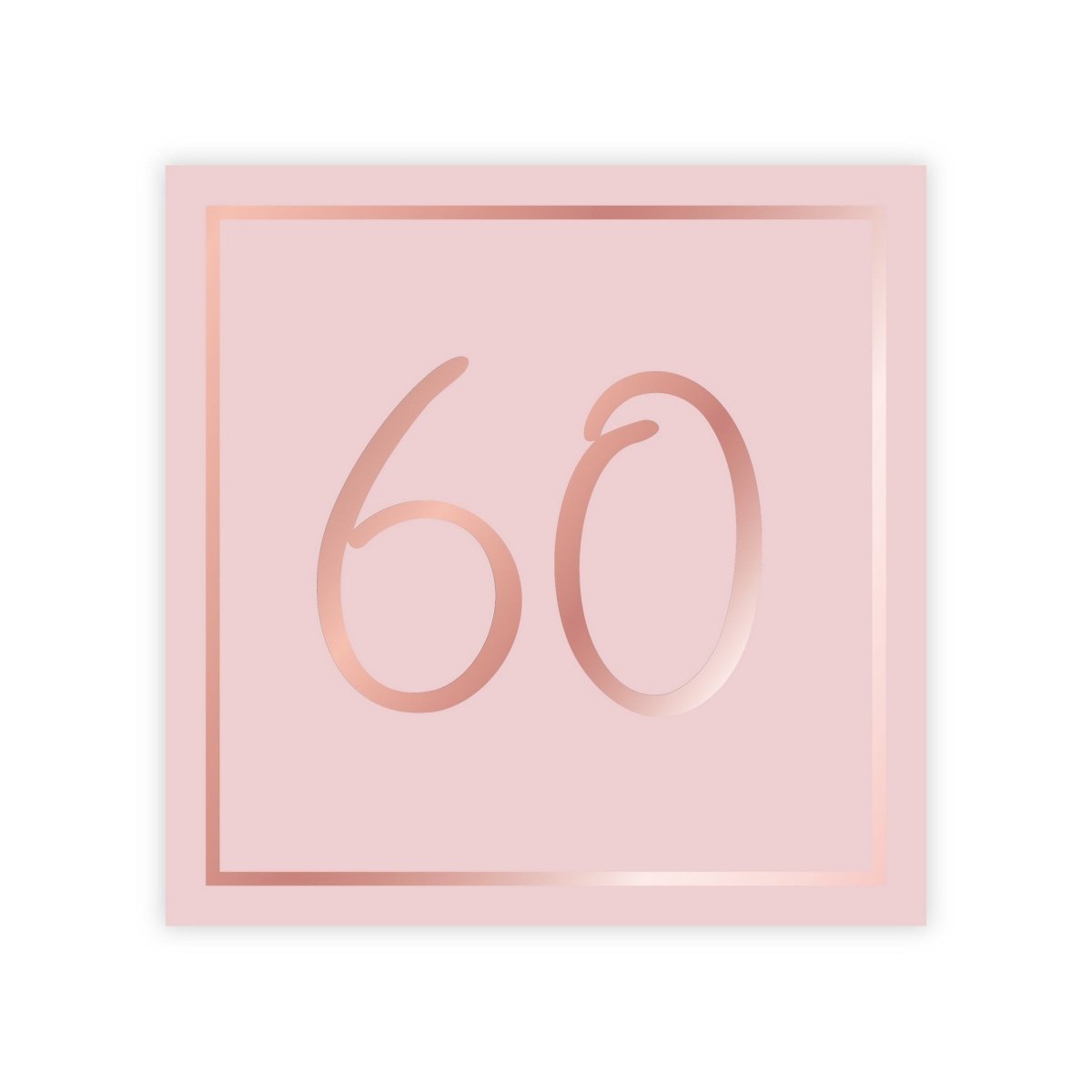 YIWU JINBO IMPORT AND EXPORT CO., LTD Age Specific Birthday Rosé Celebration 60th Birthday Large Lunch Napkins, 16 Count 840482508638