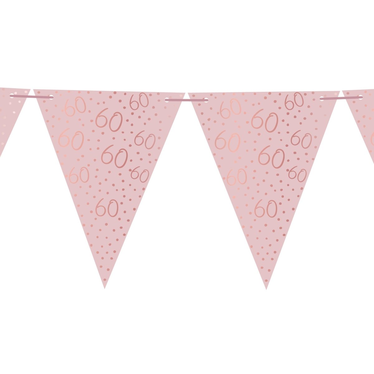 YIWU JINBO IMPORT AND EXPORT CO., LTD Age Specific Birthday Rosé Celebration 60th Birthday Pennant Banner, 157 Inches, 1 Count 840482508331