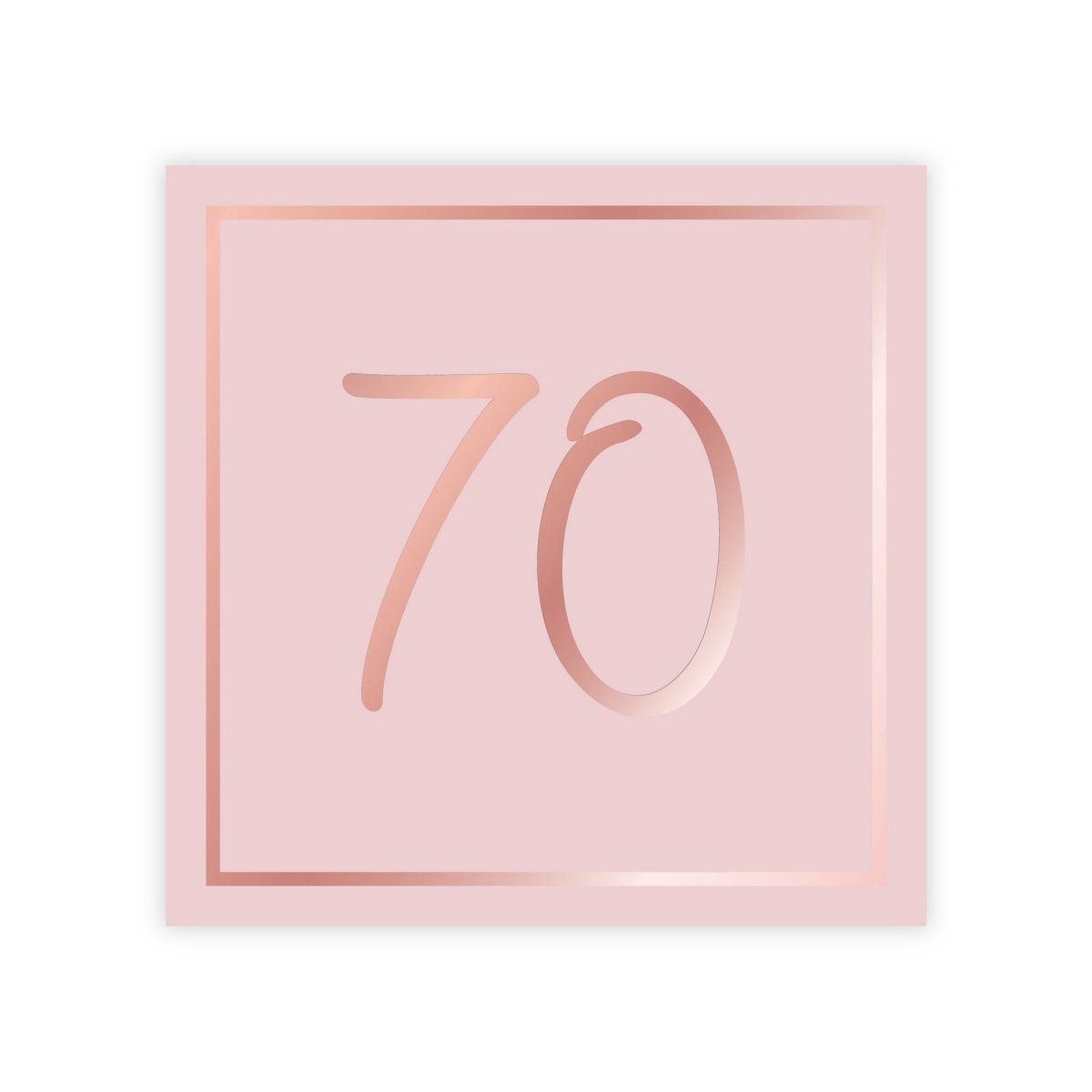 YIWU JINBO IMPORT AND EXPORT CO., LTD Age Specific Birthday Rosé Celebration 70th Birthday Large Lunch Napkins, 16 Count 840482508645