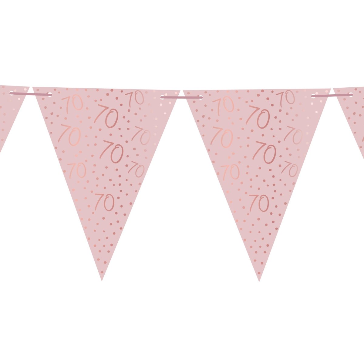 YIWU JINBO IMPORT AND EXPORT CO., LTD Age Specific Birthday Rosé Celebration 70th Birthday Pennant Banner, 157 Inches, 1 Count 840482508348