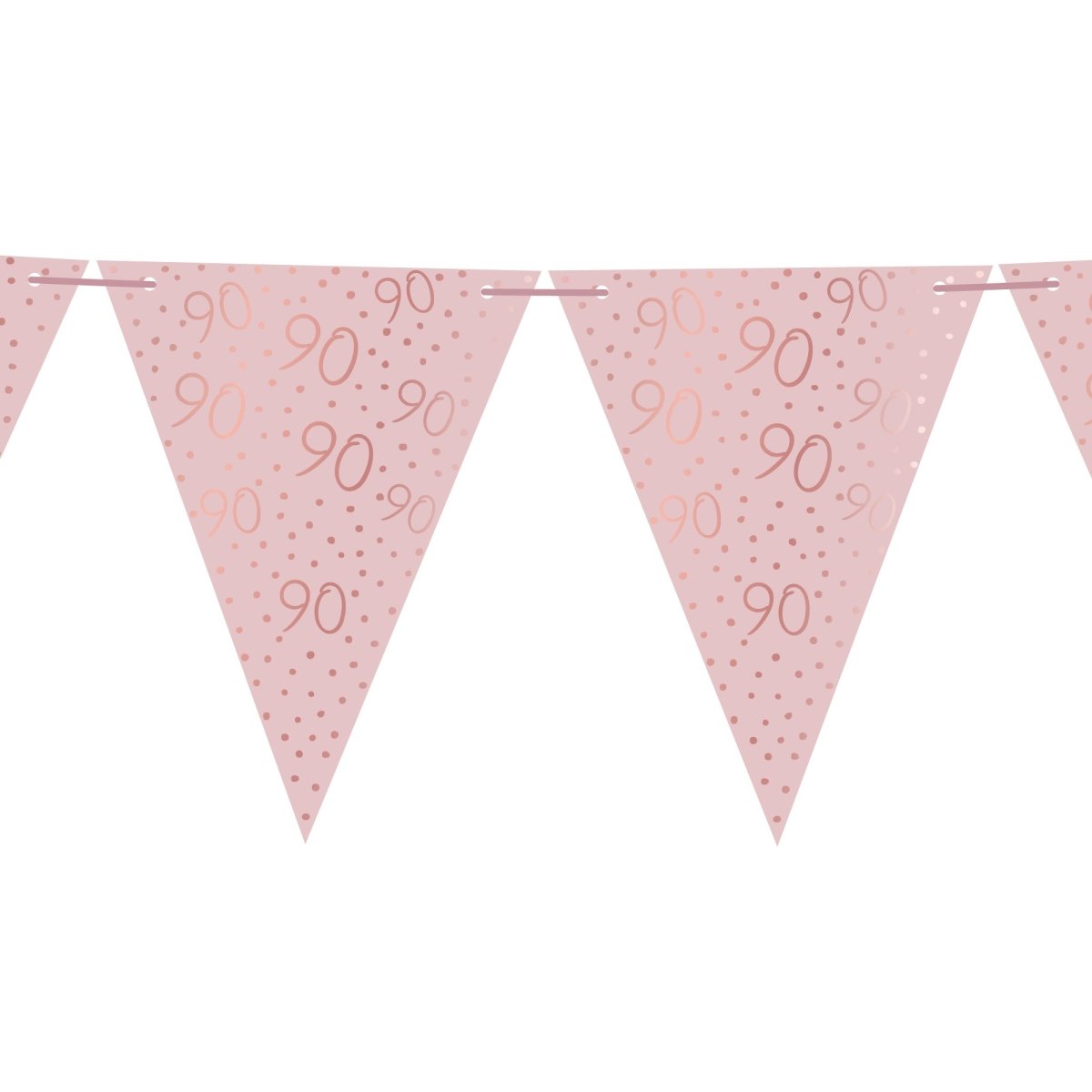YIWU JINBO IMPORT AND EXPORT CO., LTD Age Specific Birthday Rosé Celebration 90th Birthday Pennant Banner, 157 Inches, 1 Count 840482508362