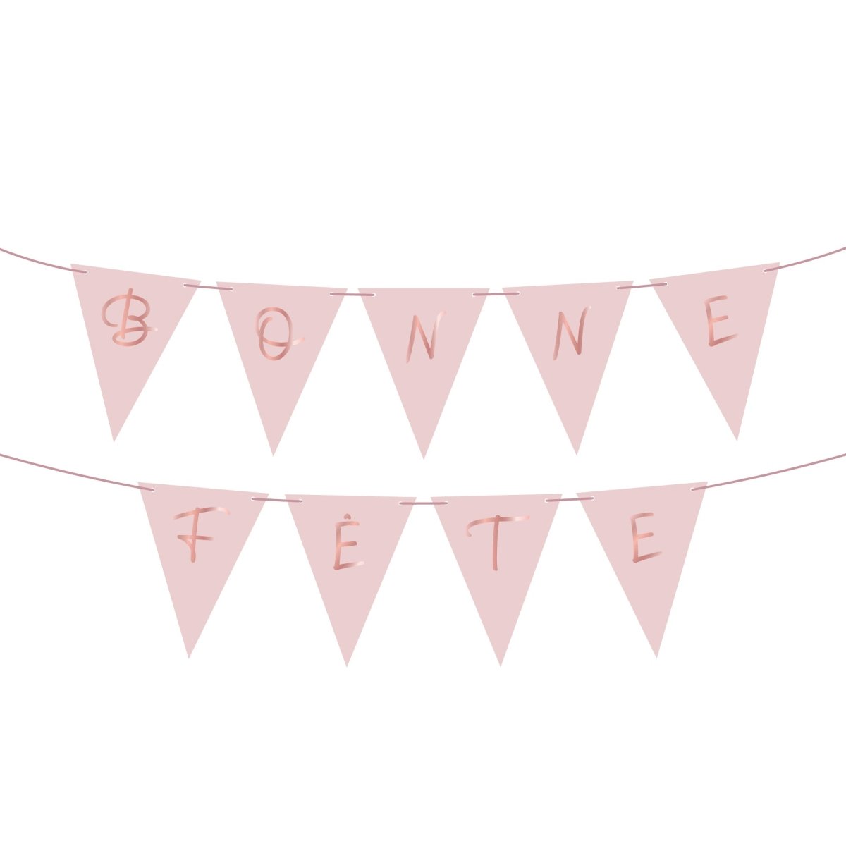 YIWU JINBO IMPORT AND EXPORT CO., LTD Age Specific Birthday Rosé Celebration Bonne Fête Pennant Banner, 157 Inches, 1 Count 840482508430