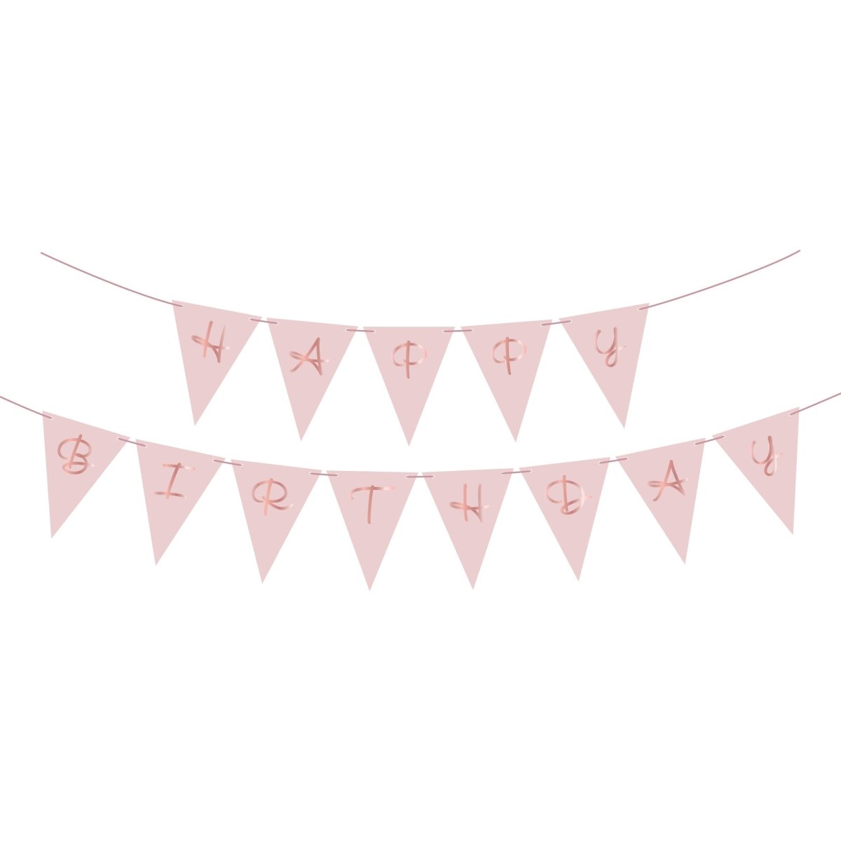 YIWU JINBO IMPORT AND EXPORT CO., LTD Age Specific Birthday Rosé Celebration Happy Birthday Pennant Banner, 157 Inches, 1 Count 840482508409