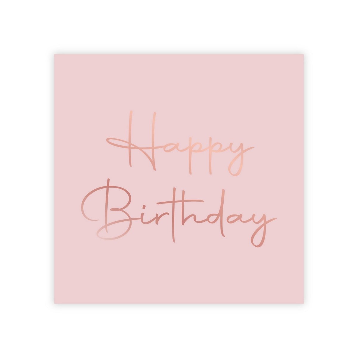 YIWU JINBO IMPORT AND EXPORT CO., LTD Age Specific Birthday Rosé Celebration Happy Birthday Small Beverage Napkins, 16 Count 840482508867