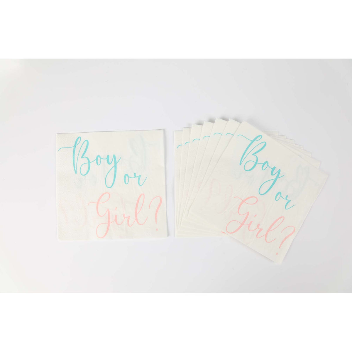 YIWU JINBO IMPORT AND EXPORT CO., LTD Baby Shower White Boy or Girl? Large Lunch Napkins, 16 Count 810120717685