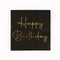 YIWU JINBO IMPORT AND EXPORT CO., LTD General Birthday Black Happy Birthday Large Lunch Napkins, 16 Count 840482505576