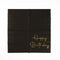 YIWU JINBO IMPORT AND EXPORT CO., LTD General Birthday Black Happy Birthday Large Lunch Napkins, 16 Count 840482505576
