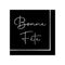 YIWU JINBO IMPORT AND EXPORT CO., LTD General Birthday Silver Celebration Bonne Fête Small Dessert Napkins, 16 Count 840482508935