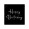 YIWU JINBO IMPORT AND EXPORT CO., LTD General Birthday Silver Celebration Happy Birthday Large Lunch Napkins, 16 Count 840482508904