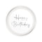 YIWU JINBO IMPORT AND EXPORT CO., LTD General Birthday Silver Celebration Happy Birthday Small Round Dessert Paper Plates, 7 Inches, 8 Count 840482508188