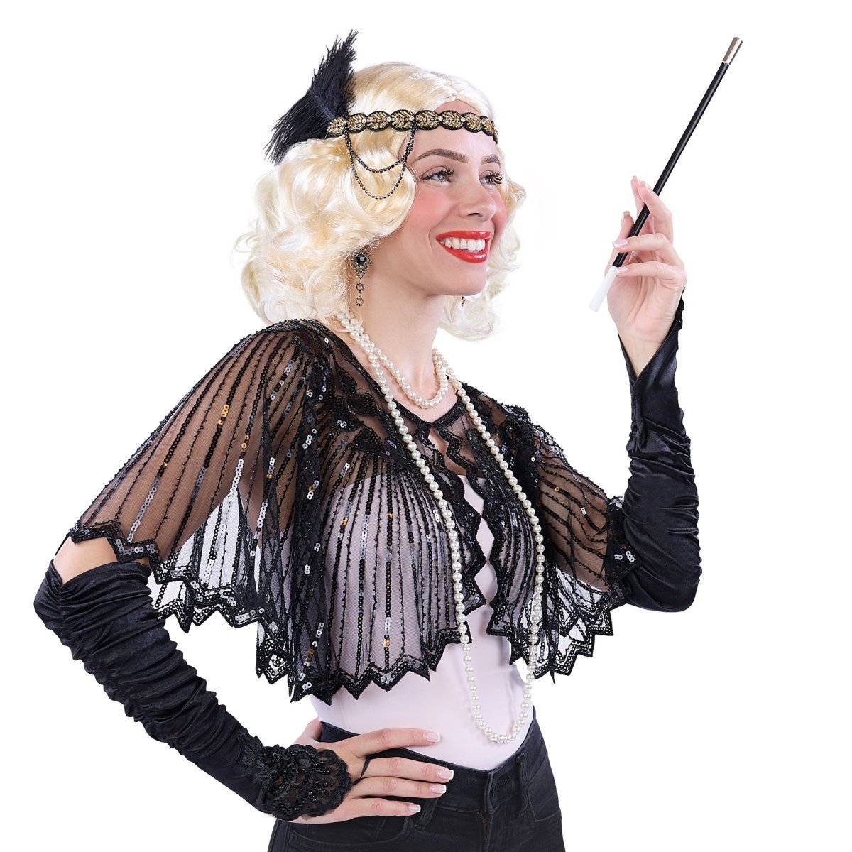 YIWU JINBO TRADING CO.,LTD Costume Accessories 1920s Black Gatsby Elegant Set, 6 Count 840482507150