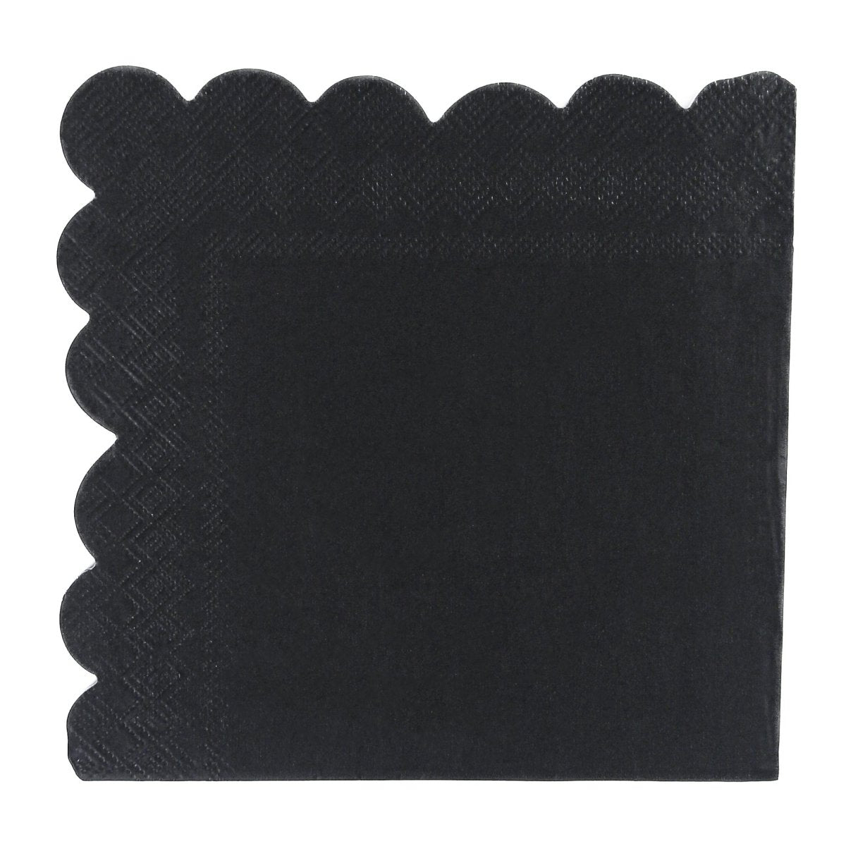 YIWU SANDY PAPER PRODUCTS CO., LTD Everyday Entertaining Black Flower Edge Large Lunch Napkins, 16 Count 810120712710