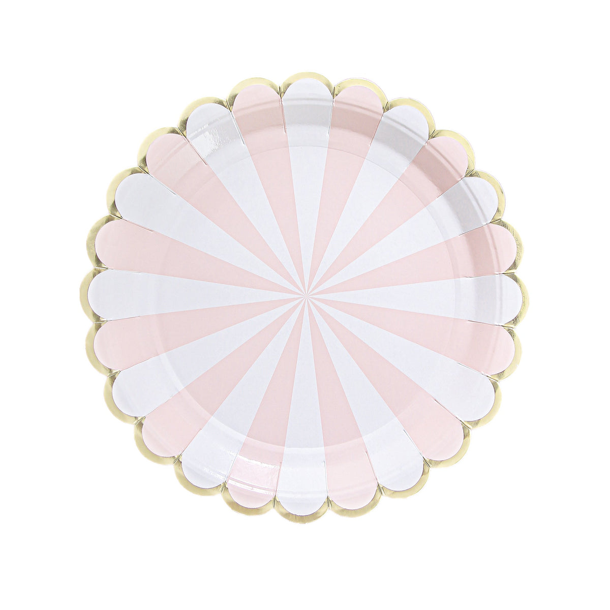 YIWU SANDY PAPER PRODUCTS CO., LTD Everyday Entertaining Candy Land Small Dessert Paper Plates, Light Pink, 7 Inches, 8 Count