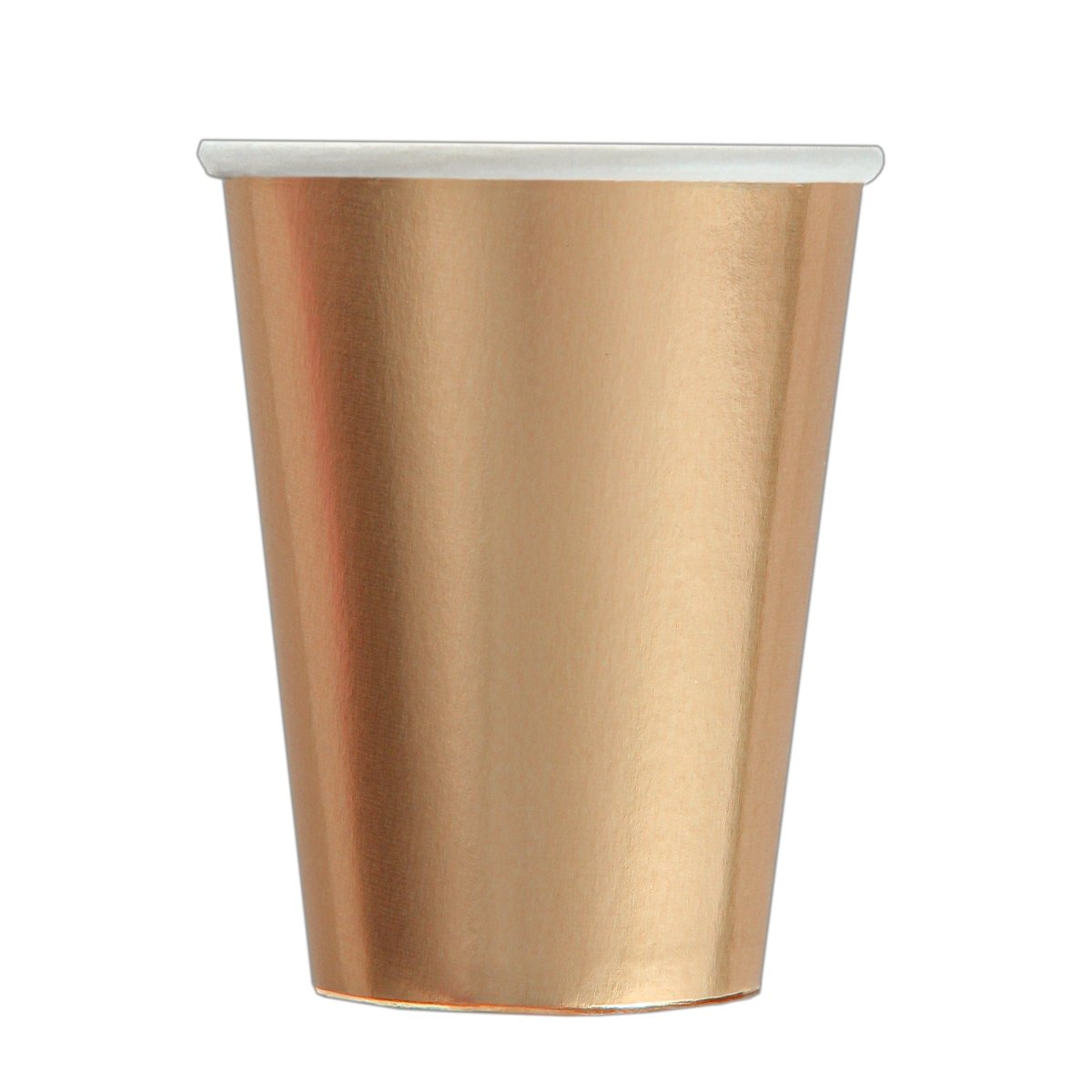 Chrome Copper Paper Cups, 9 oz, 8 Count | Party Supplies – Party Expert