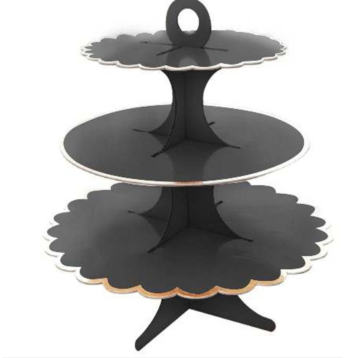 Cupcake Stand 3 Tiers, Black Party Expert