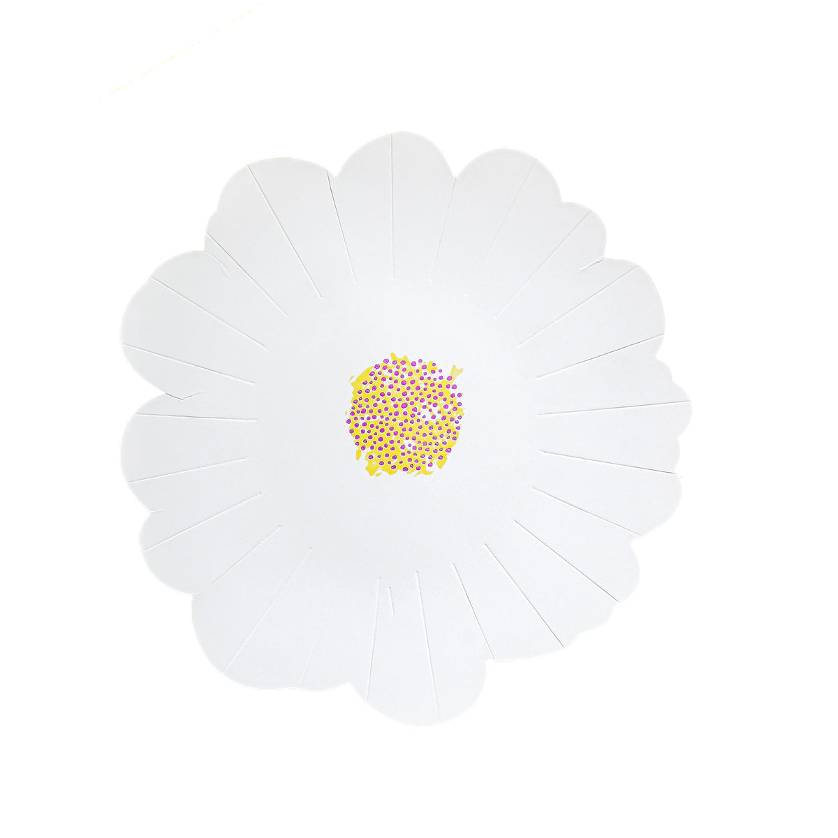 YIWU SANDY PAPER PRODUCTS CO., LTD Everyday Entertaining Floral Paradise Small Flower-Shaped Dessert Paper Plates, White, 7 Inches, 8 Count 810120712529