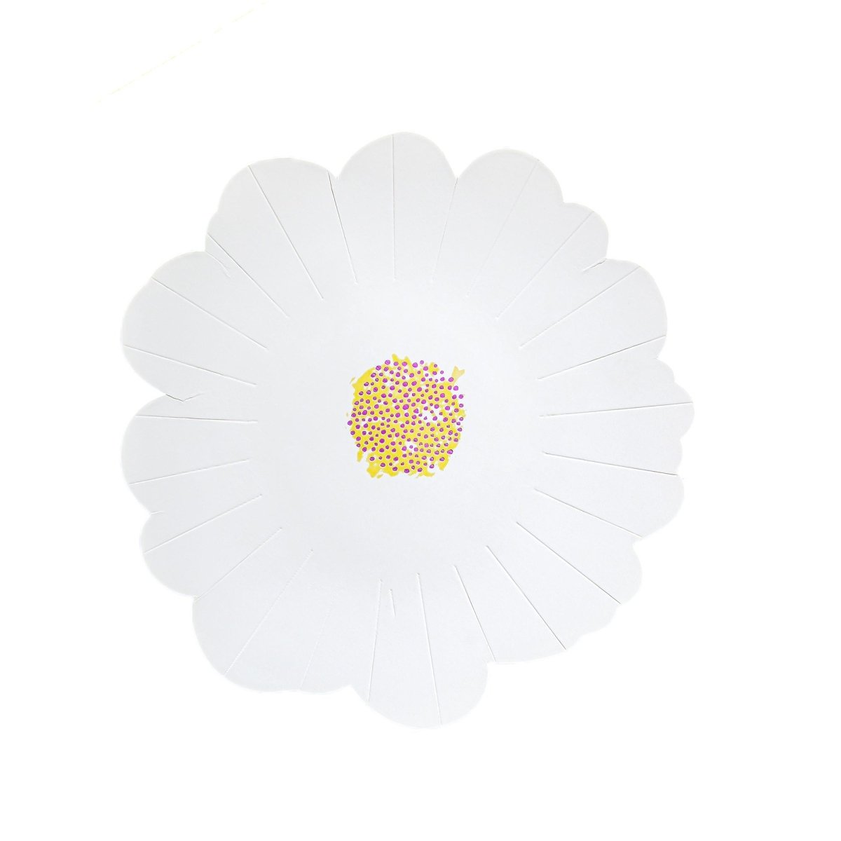 YIWU SANDY PAPER PRODUCTS CO., LTD Everyday Entertaining Floral Paradise Small Flower-Shaped Dessert Paper Plates, White, 7 Inches, 8 Count 810120712529