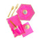 YIWU SANDY PAPER PRODUCTS CO., LTD Everyday Entertaining Hexagon Hot Pink Plates, 9 Inches, 8 Count 810064195853