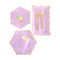 YIWU SANDY PAPER PRODUCTS CO., LTD Everyday Entertaining Hexagon lavender Plates, 7 Inches, 8 Count 810064195785