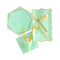 YIWU SANDY PAPER PRODUCTS CO., LTD Everyday Entertaining Hexagon Mint Green Plates, 7 Inches, 8 Count 810064195822
